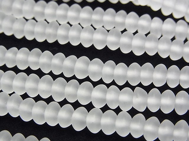 Frosted Quartz AAA Roundel 5x5x3mm half or 1strand beads (aprx.15inch/38cm)