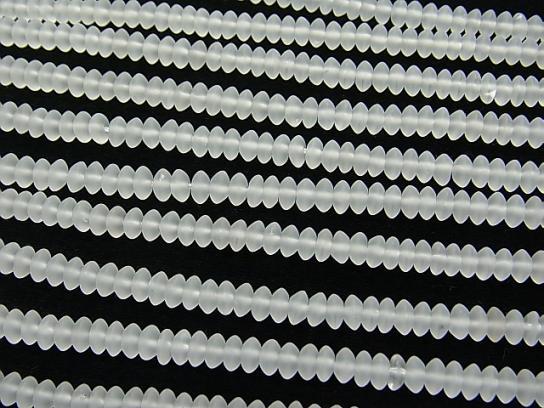 Frosted Crystal Quartz AAA Roundel 6x6x3mm half or 1strand (aprx.15inch/38cm)