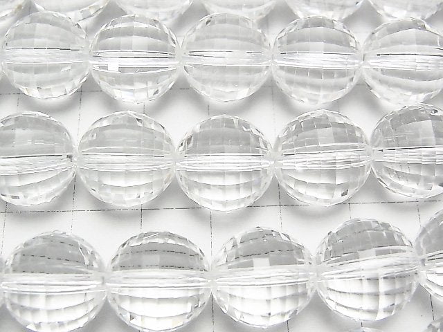 [Video]High Quality! Crystal AAA+ Mirror Faceted Round 14mm "Special cut" 1/4 or 1strand beads (aprx.15inch/36cm)