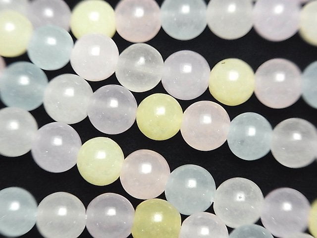 [Video] Multicolor Jade Round 6mm 1strand beads (aprx.15inch/36cm)