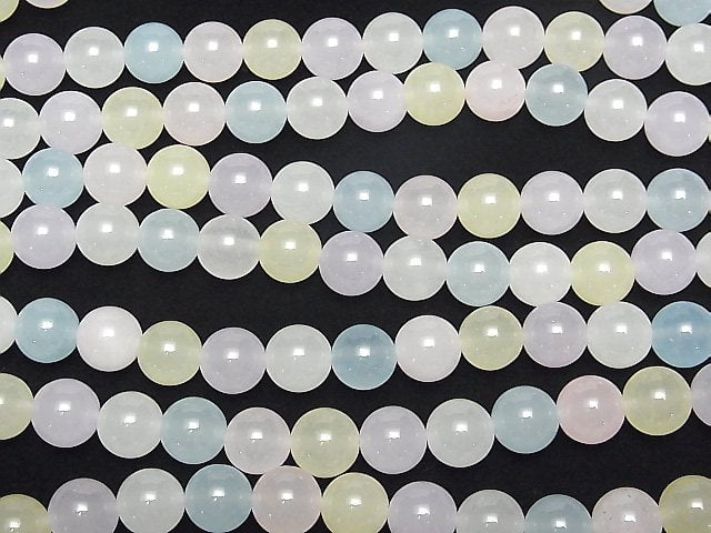 [Video] Multicolor Jade Round 10mm 1strand beads (aprx.15inch/36cm)