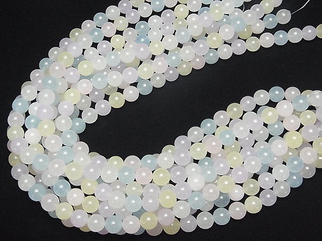 [Video] Multicolor Jade Round 10mm 1strand beads (aprx.15inch/36cm)