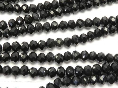 1strand $1.79! Glass Beads  Faceted Button Roundel 3 x 3 x 2 mm Black 1 strand (aprx.15 inch / 38 cm)