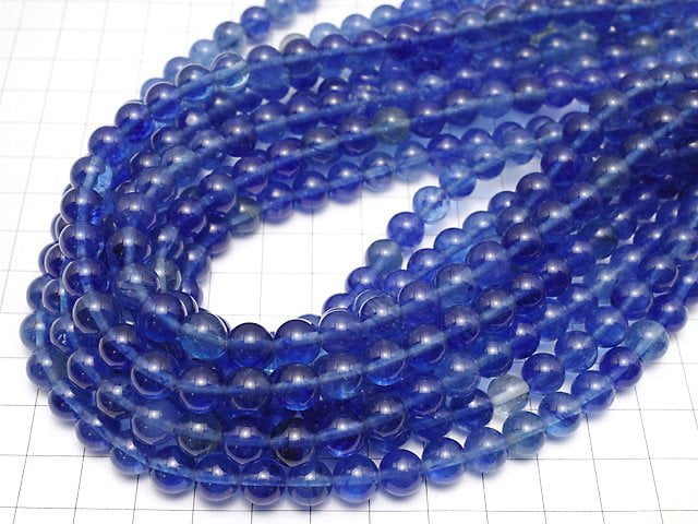 Blueberry Quartz Glass  Round 8mm 1strand beads (aprx.15inch/36cm)