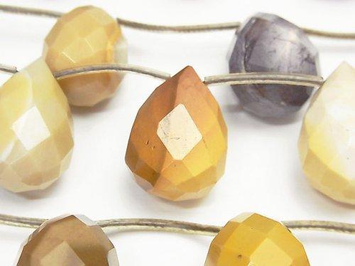 [Video]Mookaite  Faceted Drop 24x17x17 half or 1strand beads (aprx.15inch/38cm)