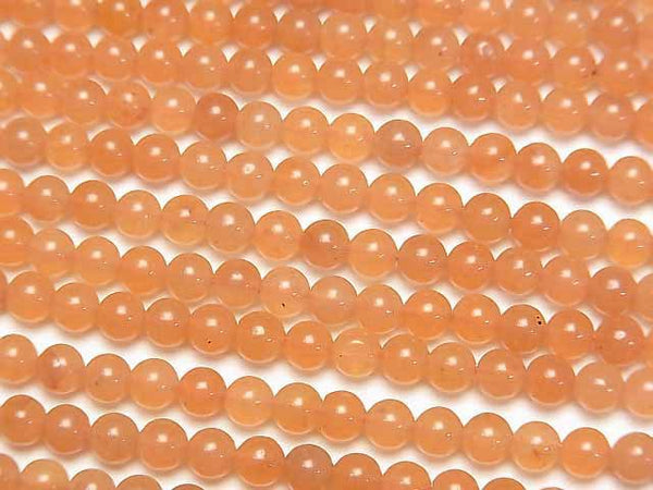 [Video] Orange Aventurine Round 4.5mm 1strand beads (aprx.15inch/36cm)