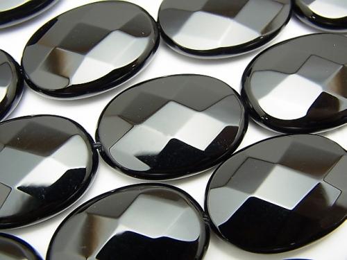 Onyx  Faceted Oval 25x18x9mm half or 1strand (aprx.15inch/38cm)