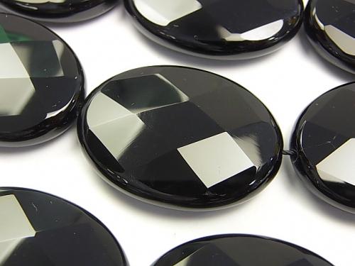 Onyx  Faceted Oval 40x30x10mm half or 1strand (aprx.13inch/32cm)