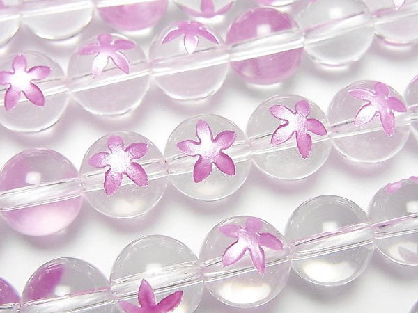[Video] Flower Carved! Crystal AAA Round 8mm,10mm [Lavender] 1/4 or 1strand beads (aprx.15inch/38cm)