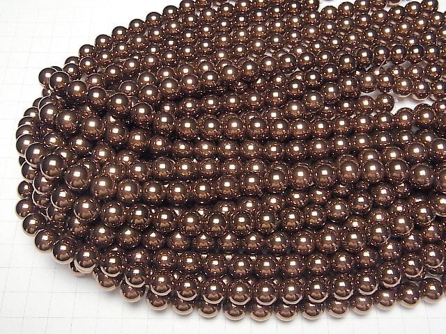Hematite Round 10mm bronze color coating 1strand beads (aprx.15inch/38cm)