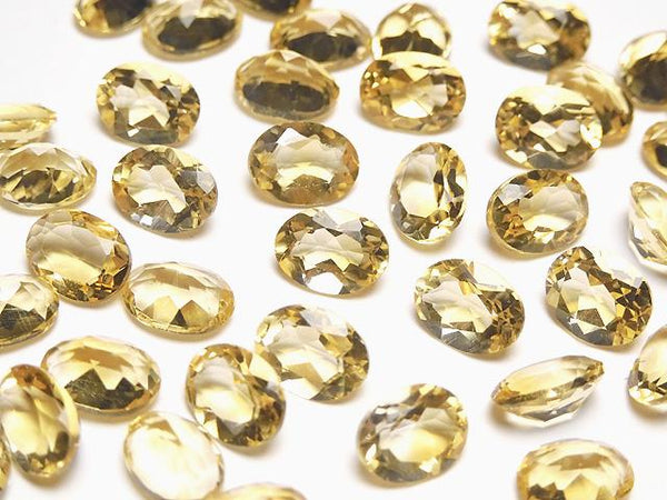 High Quality Citrine AAA Undrilled Oval Faceted 8x6x4mm 5pcs