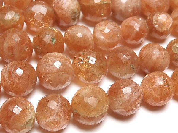 [Video] Sunstone AA ++ Faceted Round 6 - 10 mm size gradation 1 strand beads (aprx.7 inch / 18 cm)