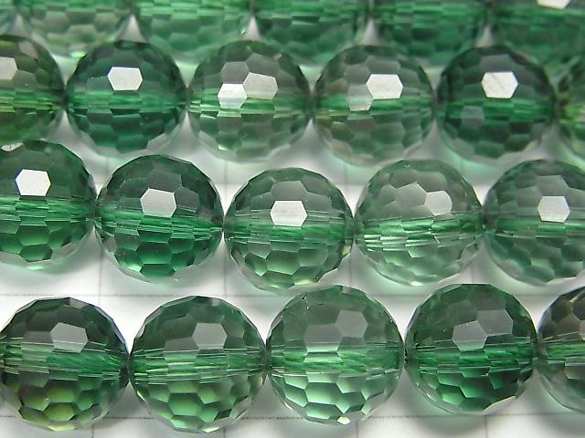 Green Quartz 128 Faceted Round 10 mm half or 1 strand beads (aprx. 15 inch / 36 cm)