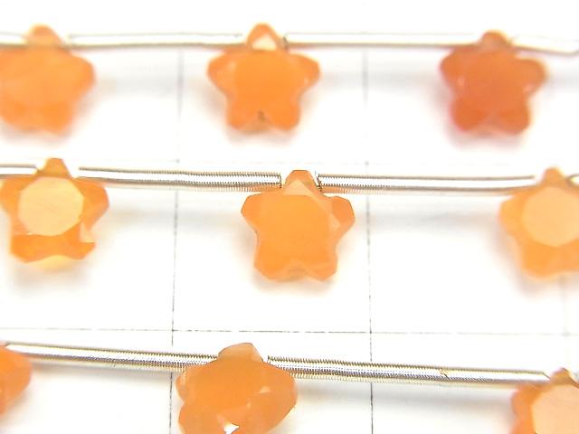 [Video] High Quality Carnelian AAA- Faceted Star 6x6mm 1strand (10pcs )