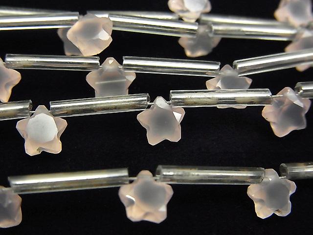 [Video] Pink Chalcedony AAA Faceted Star 6 x 6 mm 1strand (10pcs)