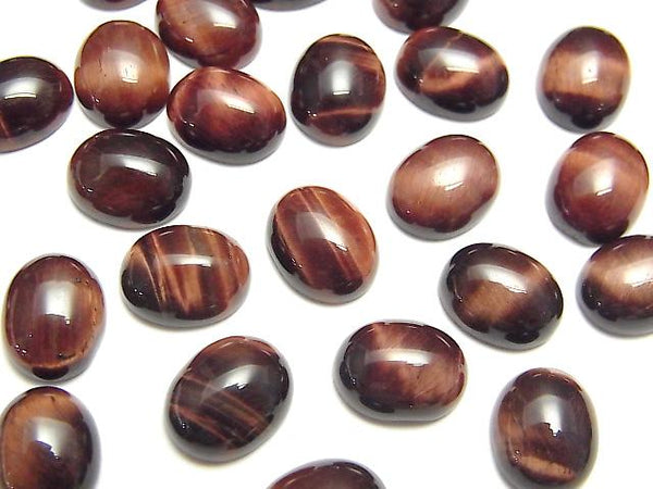 Red Tiger's Eye AA ++ Oval Cabochon 10x8mm 4pcs $3.19!
