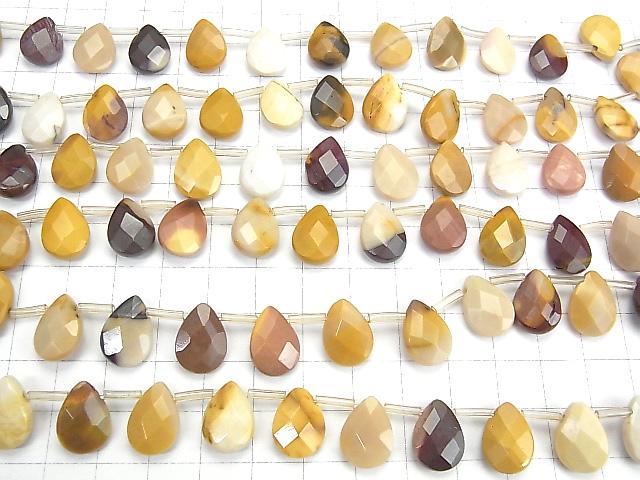 [Video] Mookaite  Faceted Pear Shape 14x10x5mm half or 1strand beads (aprx.15inch/36cm)
