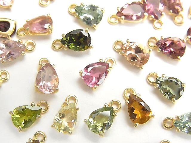 [Video] High Quality Multi Color Tourmaline AAA Bezel Setting Pear shape Faceted 7x5mm 4pcs $29.99!