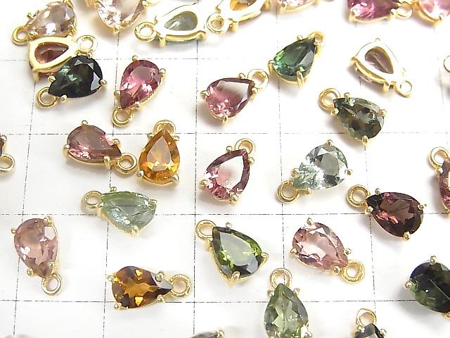 [Video] High Quality Multi Color Tourmaline AAA Bezel Setting Pear shape Faceted 7x5mm 4pcs $29.99!