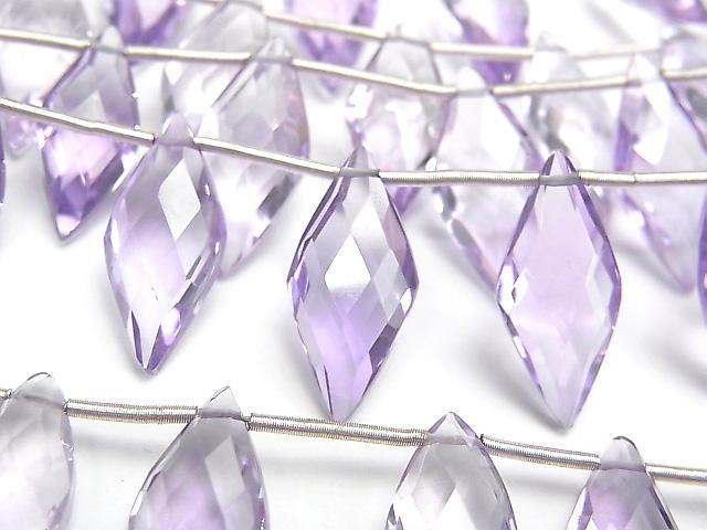 [Video] High Quality Pink Amethyst AAA Faceted Marquise 18x8mm half or 1strand beads (aprx.5inch / 13cm)