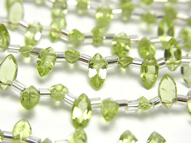 [Video] High Quality Peridot AAA- Marquise Faceted 6x3x2mm 1strand (26pcs )