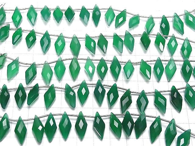 [Video] High Quality Green Onyx AAA Faceted Marquise 18x8mm 1strand beads (aprx.5inch / 13cm)
