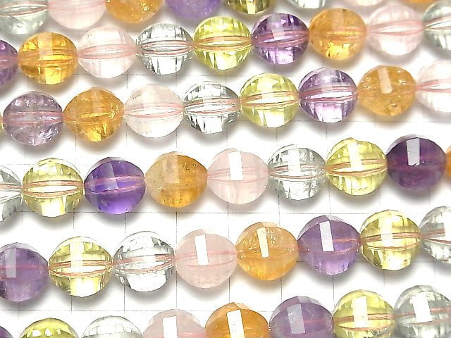 High Quality Mixed Stone AAA- Mirror Faceted Round 12mm  1/4 or 1strand beads (aprx.15inch/38cm)