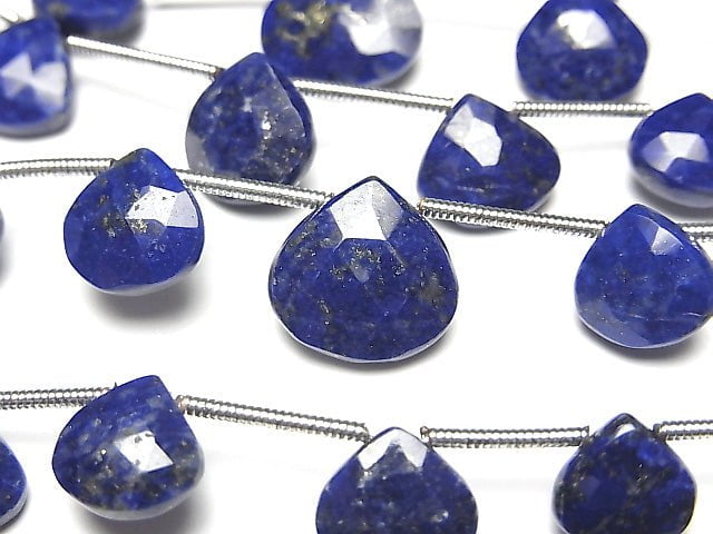 [Video] 1strand $14.99! High Quality Lapislazuli AA++ Chestnut Faceted Briolette  1strand beads (aprx.6inch/14cm)