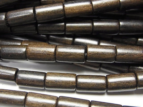 Ebony Wood Tube 10x6x6mm 1strand beads (aprx.15inch/37cm)