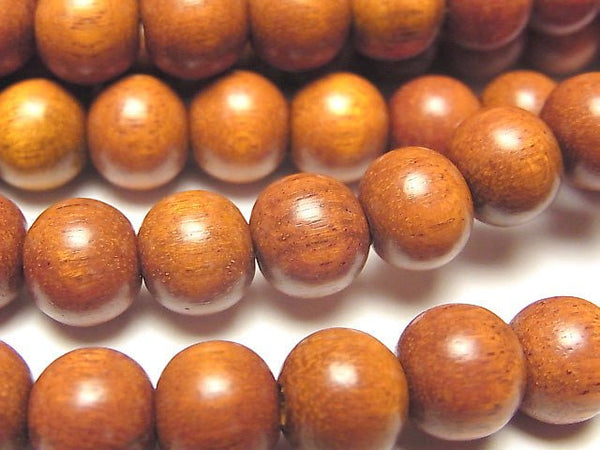 Redwood Semi Round 8mm 1strand beads (aprx.15inch / 38cm)