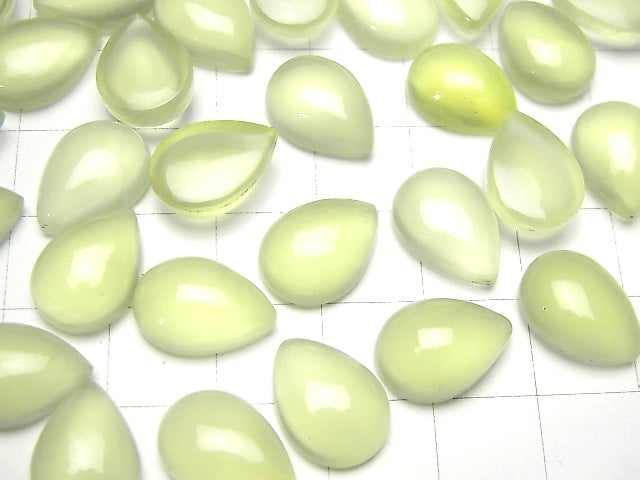 [Video] High Quality Light Green Chalcedony AAA Pear shape Cabochon 14 x 10 mm 3pcs $9.79!