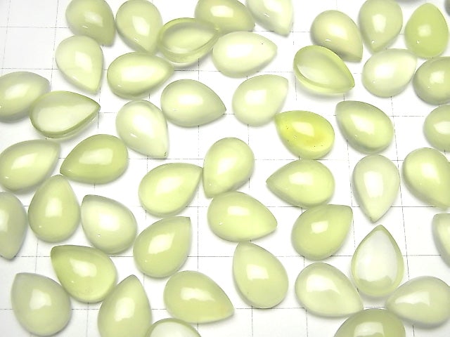 [Video] High Quality Light Green Chalcedony AAA Pear shape Cabochon 14 x 10 mm 3pcs $9.79!