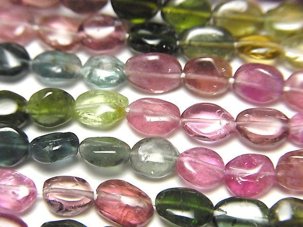[Video] High Quality Multi Color TourmalineAA++ Oval 1strand beads (aprx.13inch / 33cm)