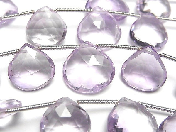 [Video] High Quality Pink Amethyst AAA Chestnut Faceted Briolette 1strand (12pcs)