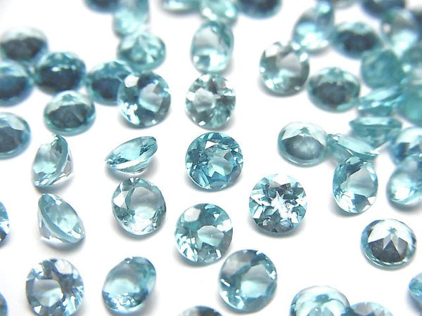 [Video] High Quality Apatite AAA Undrilled Round Faceted 5x5mm 3pcs