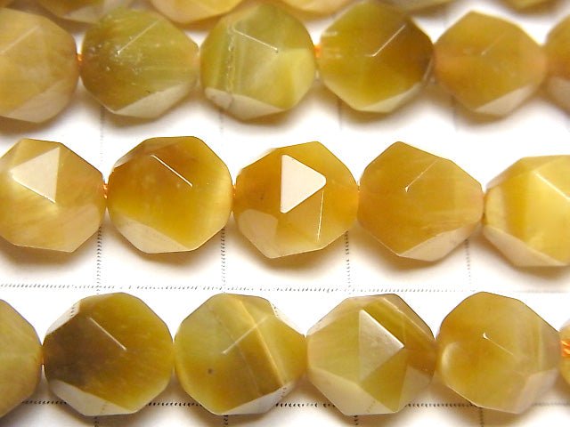1strand $11.79! Golden Tiger's Eye AA + 20 Faceted Round 10mm 1strand beads (aprx.15inch / 36cm)