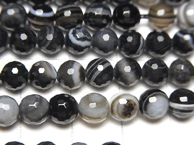 [Video] Tibetan Agate 128 Faceted Round 6 mm 1strand beads (aprx.15 inch / 36 cm)