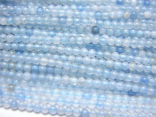 Aquamarine AA Round 2mm 1strand beads (aprx.15inch / 38cm)