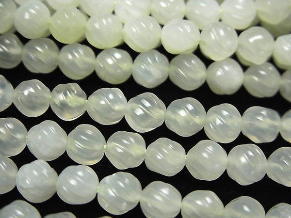 New Jade Round 6mm S line Twist half or 1strand beads (aprx.15inch / 38cm)