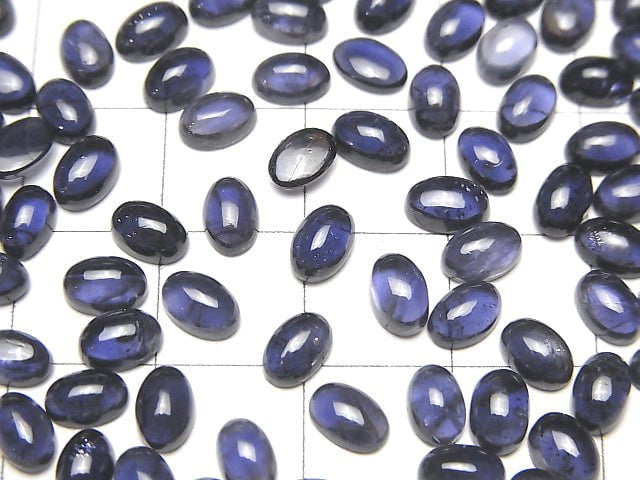 [Video] High Quality Iolite AAA Oval Cabochon 6x4mm 5pcs $3.79!