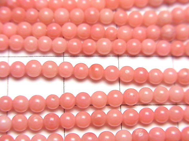 1strand $4.79! Pink Coral (Dyed) Round 3mm 1strand beads (aprx.15inch / 38cm)