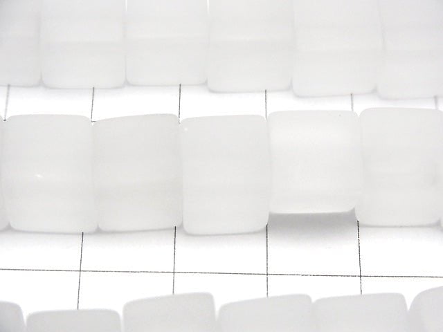 [Video] Frosted Crystal Quartz  Cube 10x10x10mm half or 1strand beads (aprx.15inch/37cm)