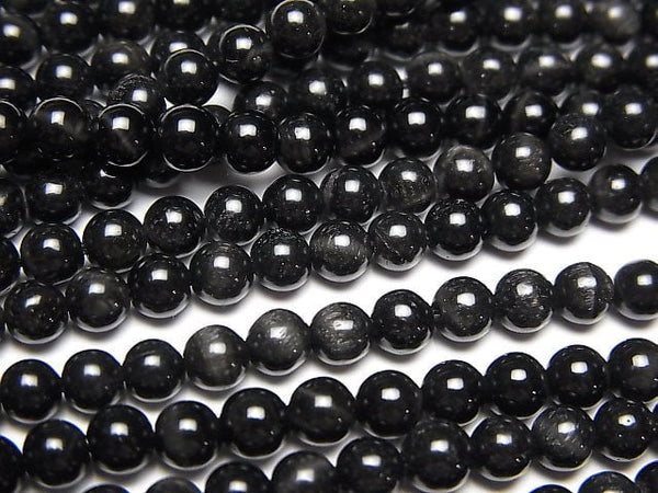 [Video] Black Tiger's Eye AAA Round 4mm 1strand beads (aprx.15inch / 38cm)