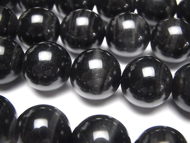 [Video] Black Tiger's Eye AAA Round 16 mm 1/4 or 1strand beads (aprx.15 inch / 37 cm)