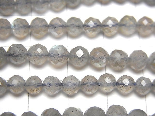 [Video] High Quality! Labradorite AAA Faceted Round 5mm 1strand beads (aprx.15inch/37cm)