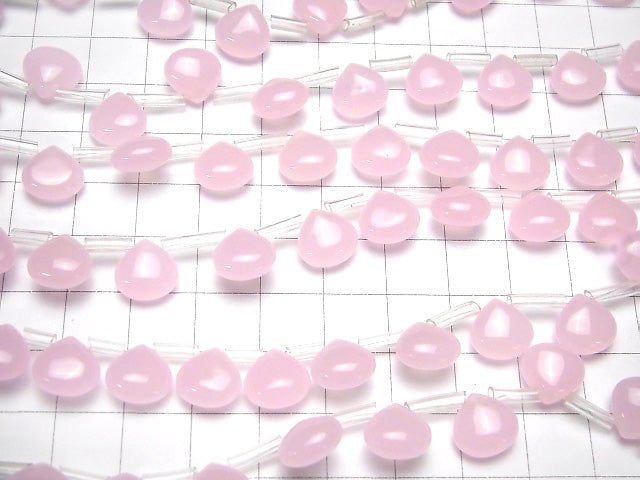 [Video] Light Pink Jade Chestnut 10x10x5mm 1strand beads (aprx.15inch / 38cm)