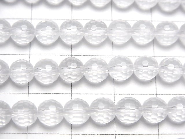 [Video] Milky Quartz AAA 128Faceted Round 6mm half or 1strand beads (aprx.15inch/38cm)