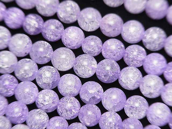 [Video] Purple color 1 Cracked Crystal Round 6mm 1strand beads (aprx.15inch / 36cm)