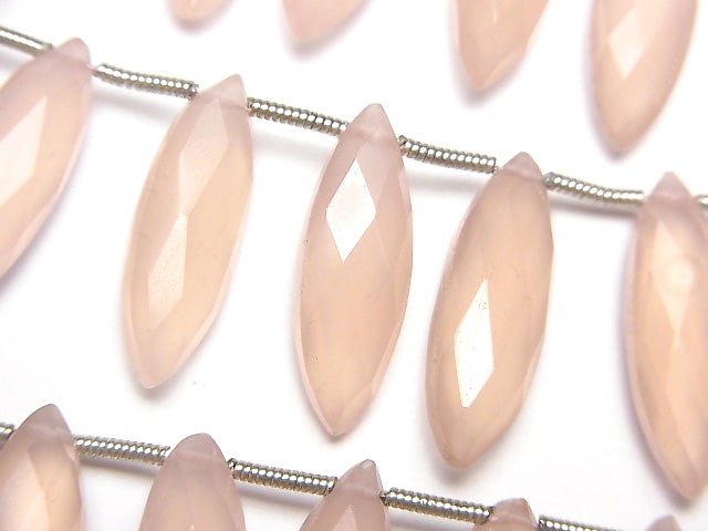 [Video] Pink Chalcedony AAA Faceted Marquise 20x6mm 1strand (12pcs)
