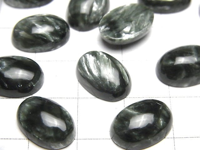 [Video] Seraphinite AAA Oval  Cabochon 14x10mm 1pc